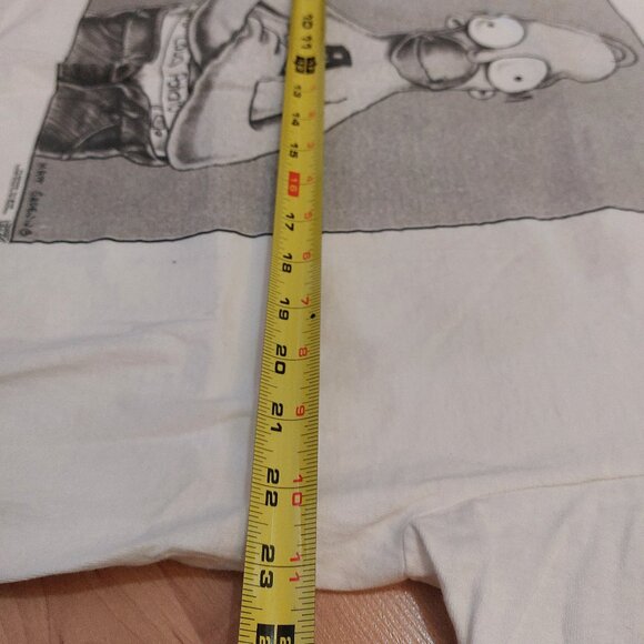 Vintage 1994 hanes double White  The Simpsons Homer Cartoon Couch Potato Tshirt - Picture 7 of 10